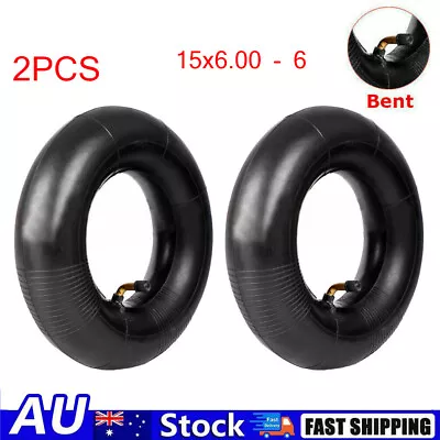 2PCS  Inner Tube 15x6.00-6 Bent Valve For Lawn Mower Tractor Golf Cart ATV Tire • $19.79