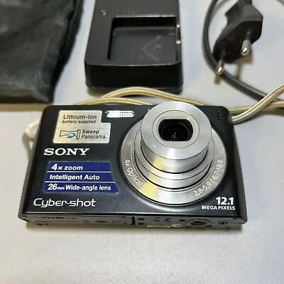 Sony Digital Camera Cybershot DSC-W510 12.1MP Black Tested • $100