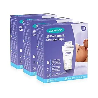 Lansinoh Breast Milk Storage Bags Breastmilk Pouches For Fridge Or Freezer Use • £17.99