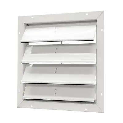 Power Gable Vent Shutter Square White Aluminum Automatic 19.25 In. X 19.25 In. • $57.60