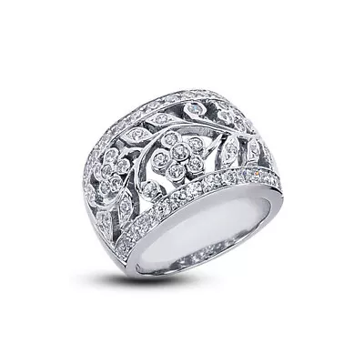 3/4ct Tw F VS1 Round Cut Earth Mined Certified Diamonds 14K Gold Women's Ring • $5015.35