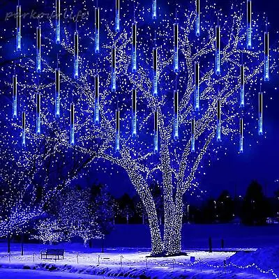 Xmas Meteor Shower Fairy String Lights Christmas Snowfall Icicle  Lights Outdoor • £4.59