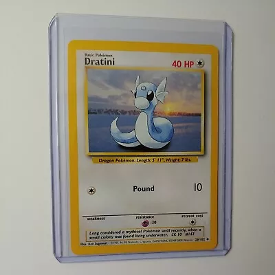 4th Print Base Set Dratini 26/102 Uncommon Pokemon Card Near Mint • $13.95