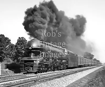 Pennsylvania Railroad S1  Steam Locomotive  At Speed Train 6100 Photo  PRR • $8.48