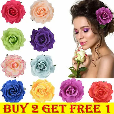£3.99 • Buy Hair Clip Hairpin Bride Wedding Brooch Barrette Dress Rose Flower Accessories