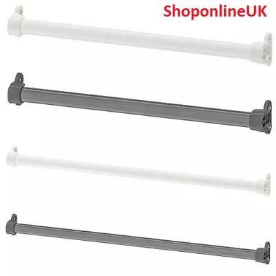 New PAX Wardrobe Rail Clothes Rail White Dark Grey 50 75 100 Cm Hanging Rail • £9.10