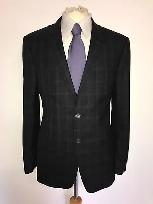 PAUL SMITH - Mens DARK GREY Checked WOOL SUIT - 40 Reg - W34 L31 - GORGEOUS • $186.75