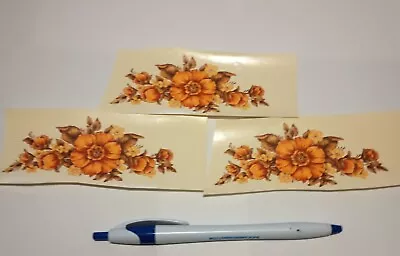 Vintage Water Transfer Ceramic Decals 3 Medium Fall Flowers Sprays • $3