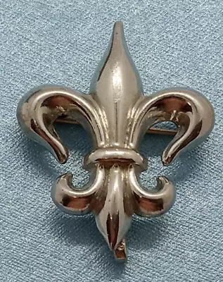 Vintage Albert Adler ADMARK Sterling Silver 925 Fleur De Lis Brooch/Watch Pin • $37