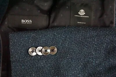 $59.99 • Buy Hugo Boss Johnston Woven Wool Blend Blue Sport Coat Jacket Sz 40R