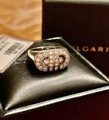 $2795 • Buy BVLGARI Parentesi Diamond 18k White Gold Ring NEW Tag Boxes Size 5.5 5.75 $5900