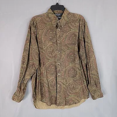 Nautica Men's Button Down Shirt Long Sleeve Paisley Multicolor Size M • $14.99