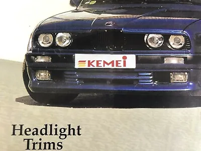 BMW E30 3-series M-Power Headlight Trims Covers Eyebrows Eyelids ABS Plastic M3 • $19.99