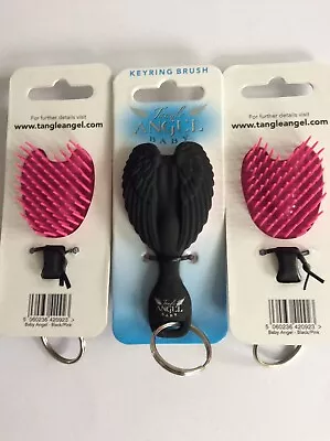Tangle Angel Baby Keyring Brush Black / Pink NEW • £3.80