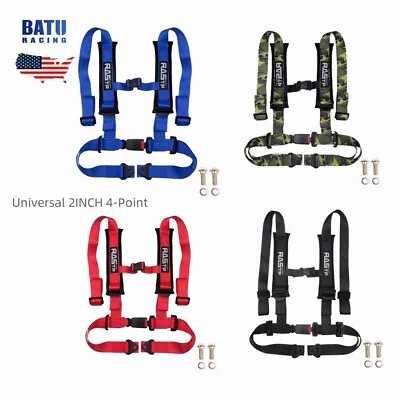 Universal 2  4-Point Harness Sport Quick Release Safety Seat Belt For Racing Car • $45