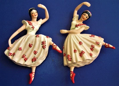 $94 • Buy 1950s Ceramic Arts Studio BALLERINAS   Arabesque   And  Attitude  - PERFECT!