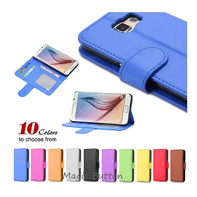 $5.99 • Buy New Wallet PU Leather Flip Case Card Slot Cover For  Galaxy S6 S6 Edge