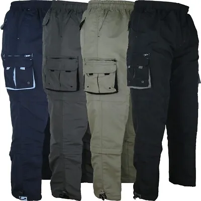 Mens Trousers Cargo 3 IN 1 Combat J11565  Pants Shorts 3/4 Zip Off Light S-XXL • £13.99