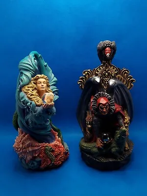 Danbury Mint Vulture King & Underwater Goddess Crystal Ball Statues • $17.56