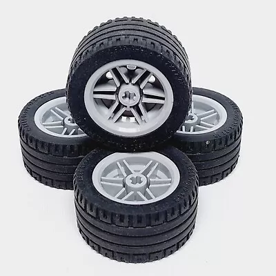 LEGO Black Wheel Tyre 43.2 X 22 ZR Tire Assembly Grey 56145 /44309 56145c01 X4 B • $38.99