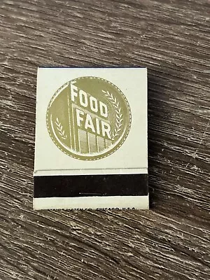 Vintage Advertising MATCHBOOK Food Fair FULL FRONT STRIKE EXCELLENT • $8.99