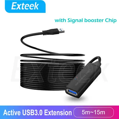 $56 • Buy Active USB 3.0 Extension Extender Cable Male To Female Signal Booster 5m/10m/15m