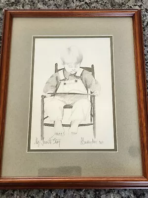 P Buckley Moss My Favorite Story 1998 Professionally Framed & Matted Lithograph • $39.95