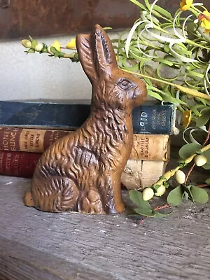 Primitive Chocolate Bunny Rabbit Resin Mold Figurine ~ 5  Double Sided Farmhouse • $12.49