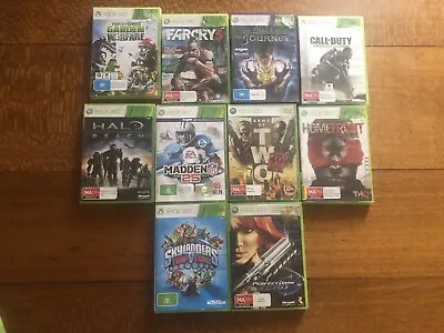 XBOX 360 Video Games Bulk Lot Of 10 Games. Pal Missing Booklets  Free Post. • $52