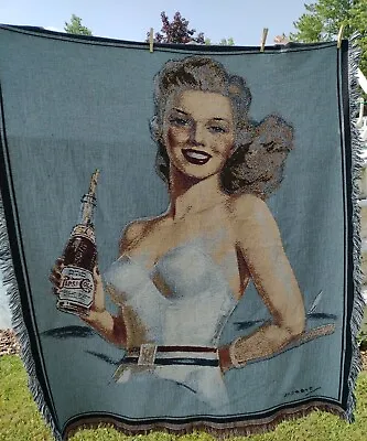 Marilyn Monroe In A Swimsuit Drinking Pepsi Cola Afghan Throw Blanket 50  X 60  • $34.89