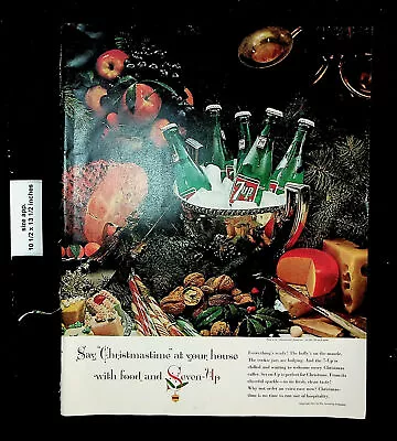 1961 7UP Bottle Soda Christmas Hospitality Vintage Print Ad 26467 • $4.98