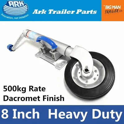 Ark 8  Trailer Jockey Wheel Heavy Duty U-bolt Style 500kg Rate 250mm JW8SUHD • $198