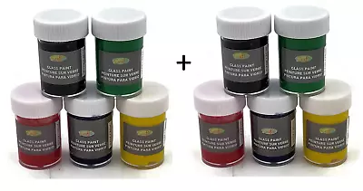 2 Pack Of Stain Glass Art Painting Set 5 Colours (.7 Oz Each) 10 Bottles (14 Oz) • $2.31