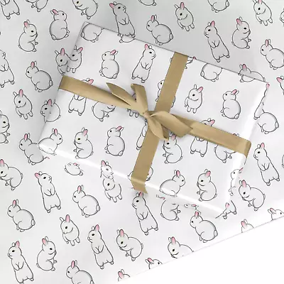 Dyefor Bunny Rabbit Easter Birthday Cute Animals Girls Wrapping Paper Gift Wrap • £15.99