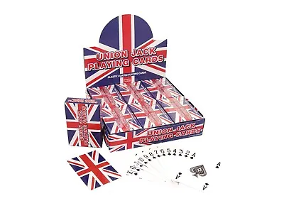 2 Packs Of UNION JACK  PLAYING CARDS Plastic Coated Party Poker Bridge Game Toy • £3.89