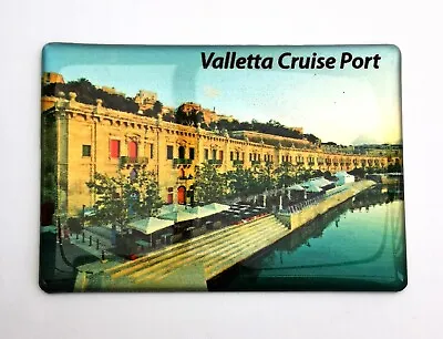 Fridge Magnet Souvenir Valletta Cruise Port Malta Plastic • £5