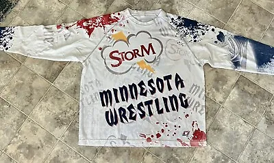 Minnesota Storm - USA Wrestling Vintage All Over Graphics Shirt - Adult XL White • $45