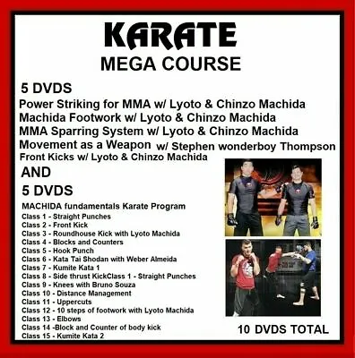 KARATE 10 DVD COMBO Like Mma Ufc Kenpo Machida Chinzo Wonderboy Stephen Thompson • $99.99