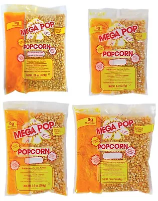 Gold Medal Mega Pop Popcorn Kit Corn Oil & Salt 4 6 8 12 14 16 Ounce Oz Kettles • $58.48