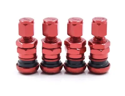 $24.38 • Buy FORGED ALUMINIUM TYRE Valve Stem With Cap SET FOR WORKS RAYS VOLK WHEEL - RED
