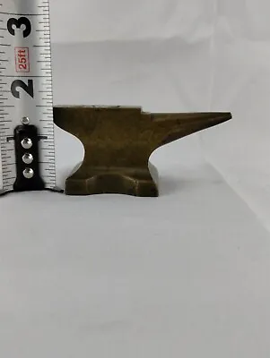 Solid Brass Miniature Anvil Blacksmith Jeweler 3.5  Paper Weight Salesman Sample • $24