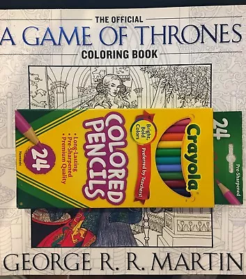 A Song Of Ice And Fire: The Official A Games Of Thrones Coloring Book 24 Pencils • $16.95