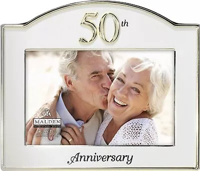 Malden International Designs Wedding 50th Anniversary Tone Picture Frame 4x6 ... • $28.99