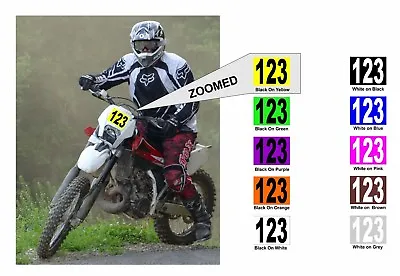 Race Numbers For Motorbike Motocross Race Cars 5  Tall Black Or White On Colour • £3.99