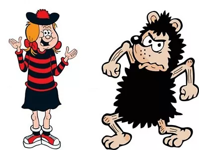 MINNIE THE MINX And GNASHER 35cm Tall Wall Or Stickers Vinyl • £10