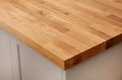 £44.99 • Buy Solid Oak Wood Worktops And Breakfast Bars - Rustic Solid Timber Kitchen Worktop