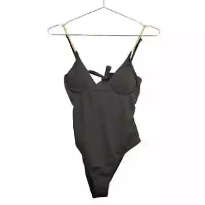 NWT Zaful | Chain Detail Black One Piece Bathing Suit Size S / 4 • $10.99