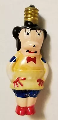 Vintage Disney MINNIE MOUSE Christmas Figural Light Bulb Milk Glass 3.25  WORKS! • $39.99