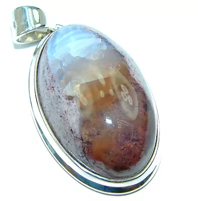 88.5 CARAT Natural  Mexican Fire Opal .925 Sterling Silver Handmade Pendant • $96.04