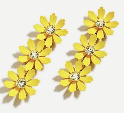 J.Crew DAISY DROP EARRINGS! Sold Out! New$59.50 With J.crew Bag! Vivid Yellow • $27